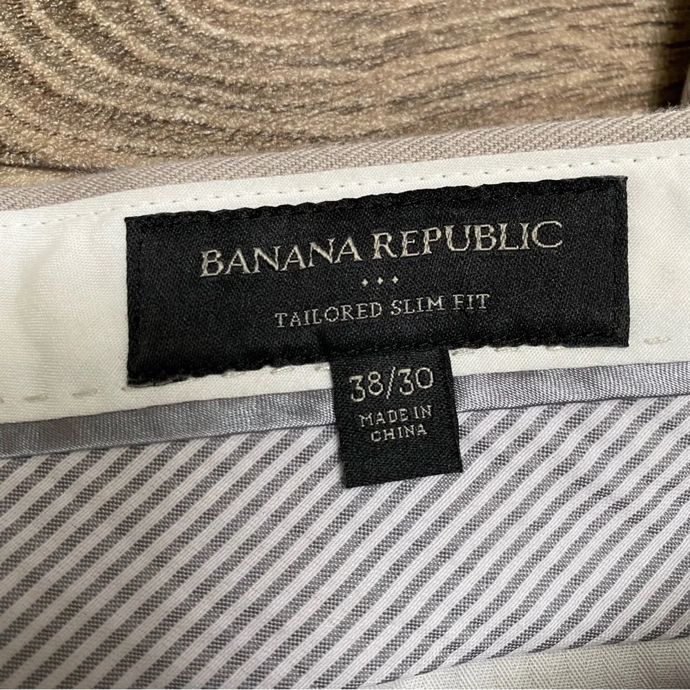Banana Republic Cotton Linen Tailored Slim Fit Pants
